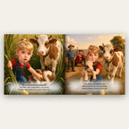 Your Child Saves the Farm – Inside the book: your child's name and face in the story