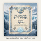 Your Child and the Lost Yeti – A personal certificate at the end of the book