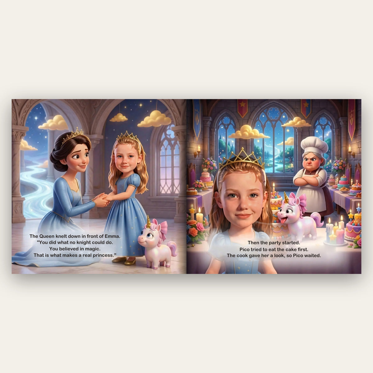 Your Child and the Kingdom of Dreams – Inside the book: your child's name and face in the story