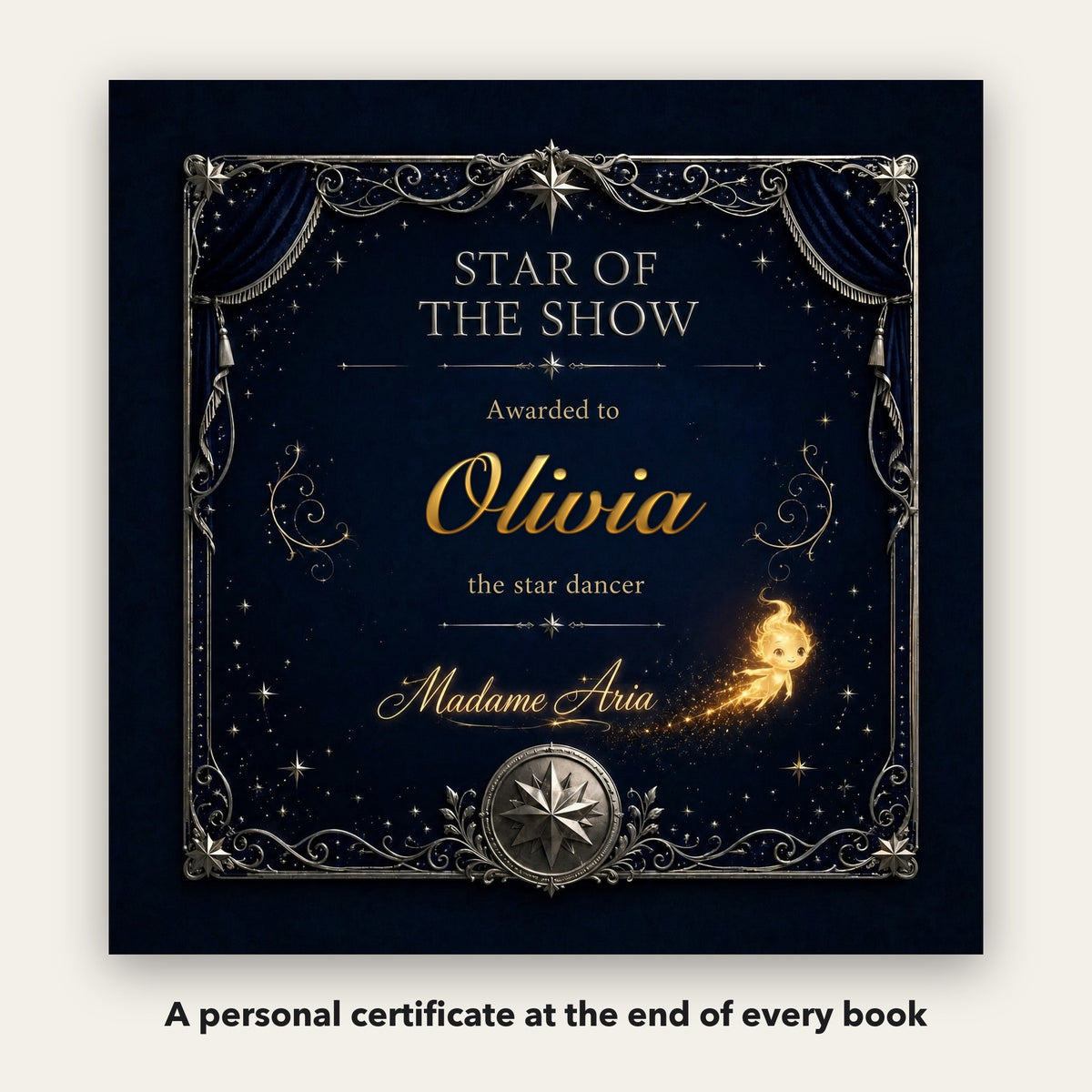 Your Child the Star of the Show – A personal certificate at the end of the book