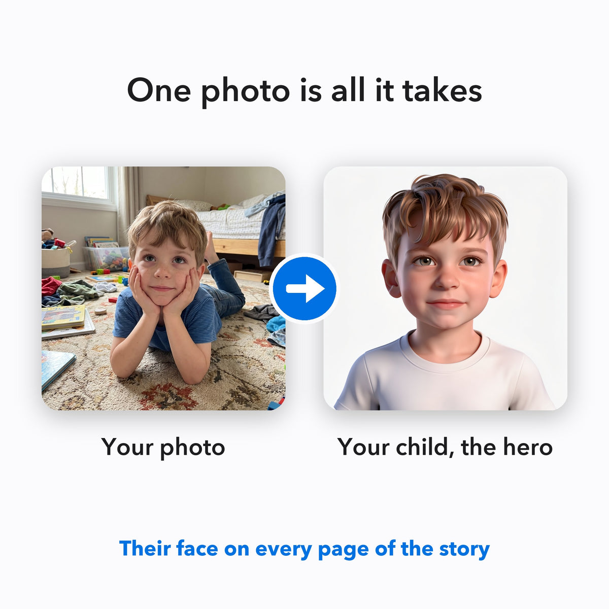 Your Child Goes to Space – From your photo to your child's storybook character
