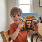 Your Child Builds a Playground – A child smiling with their personalized book