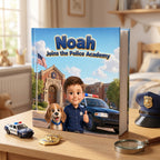 Your Child Joins the Police Academy – The personalized hardcover book