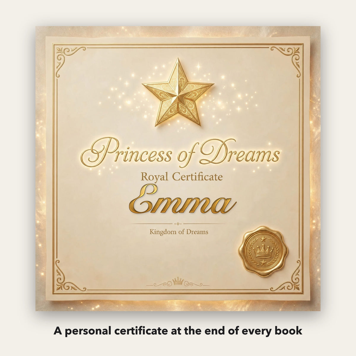 Your Child and the Kingdom of Dreams – A personal certificate at the end of the book